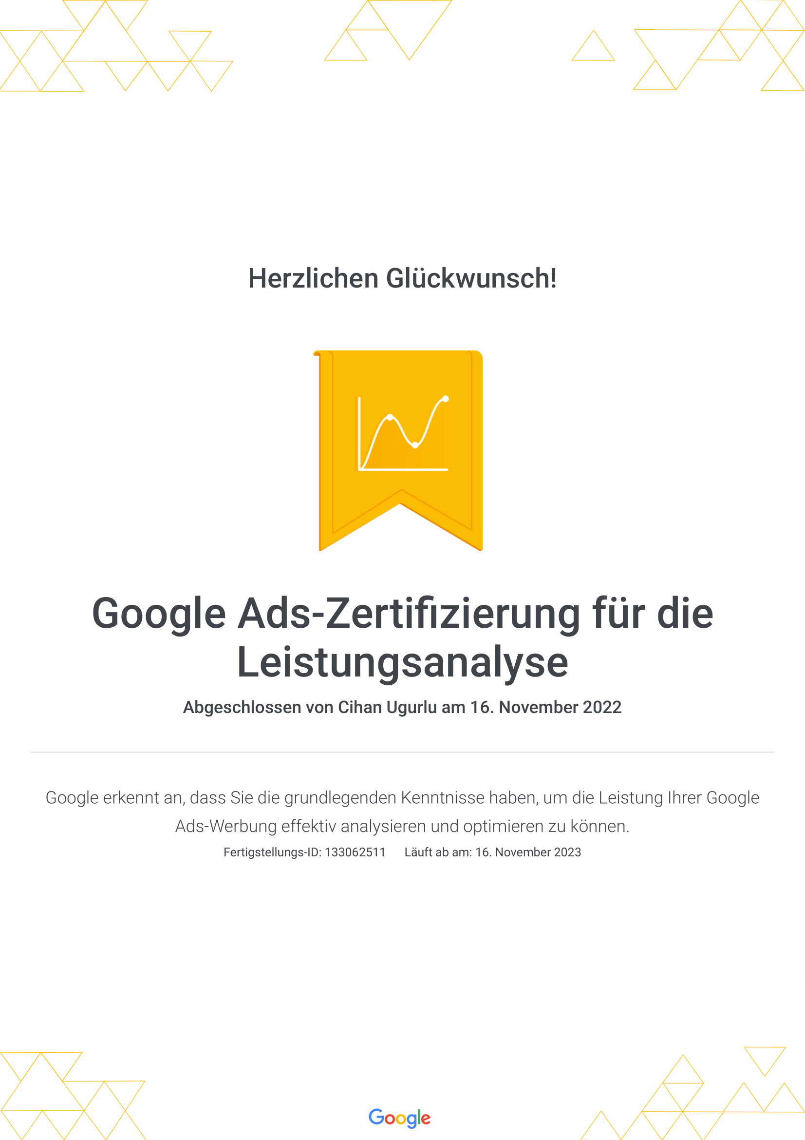 Elcommerce Google Ads-Zertifizierung für die Leistungsanalyse