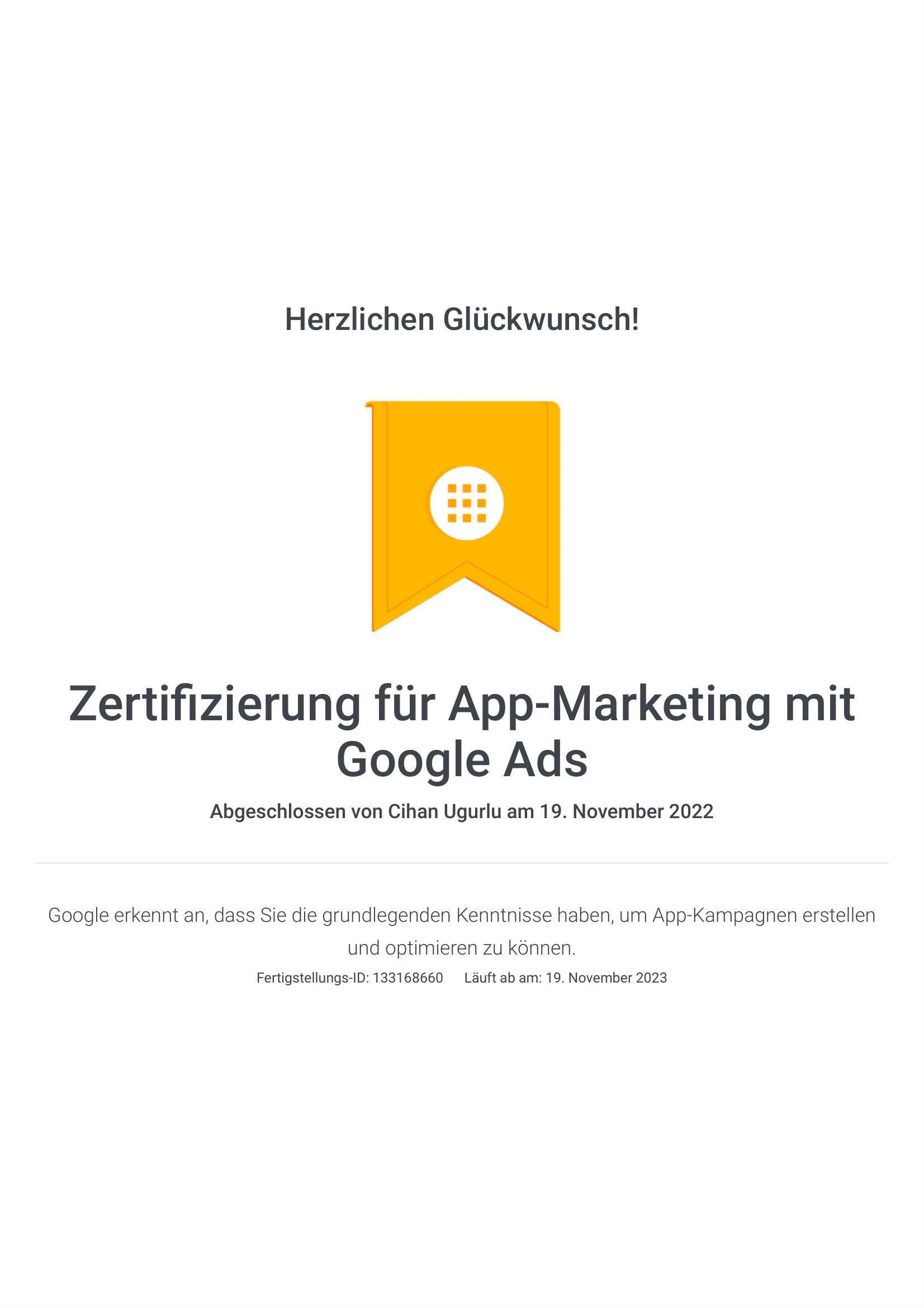 Elcommerc Zertifizierung für App-Marketing mit Google Ads, Google Ads Agentur Deutschland